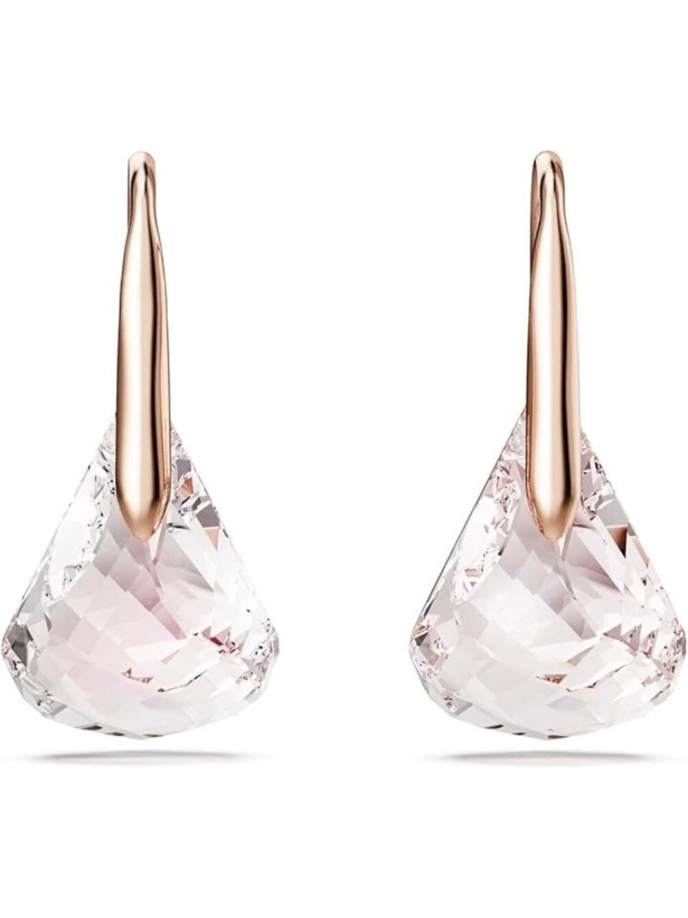 Swarovski Lunar Drop Earrings Pink Rose Gold Tone Plated 5528509 NIB - Picture 2 of 4